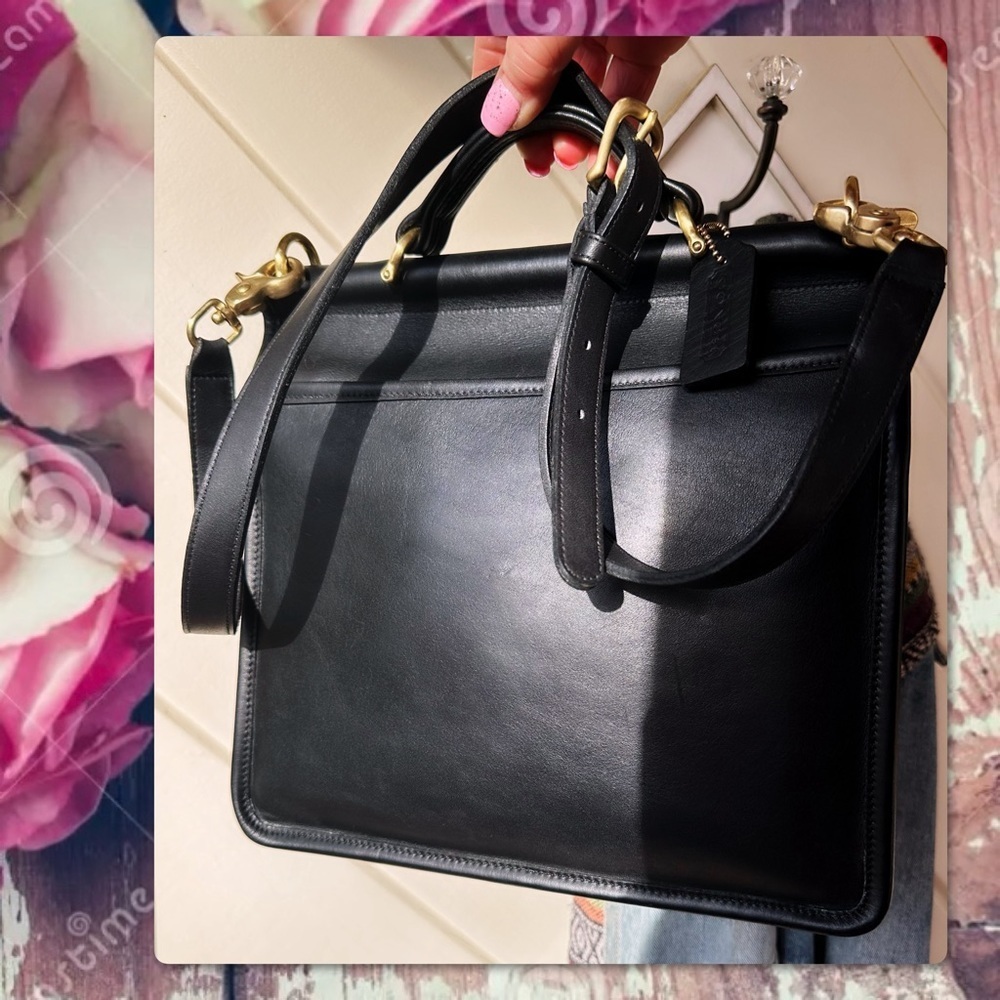 COACH VINTAGE WILLIS BLACK CROSSBODY BAG 9927 - Picture 8 of 14